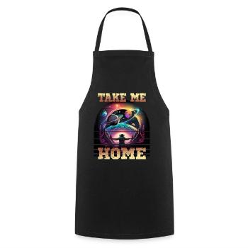 Astronaut Take Me Home für einen Kinder und - Kochschürze - Schwarz - Vorne - AI Model Male 185 dark (185cm)
