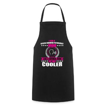 Speech therapist mom - Cooking Apron - black - Front - AI Model Male 185 dark (185cm)