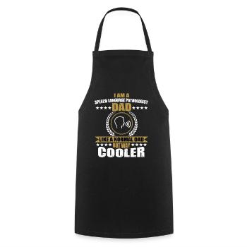 Speech therapist dad - Cooking Apron - black - Front - AI Model Male 185 dark (185cm)