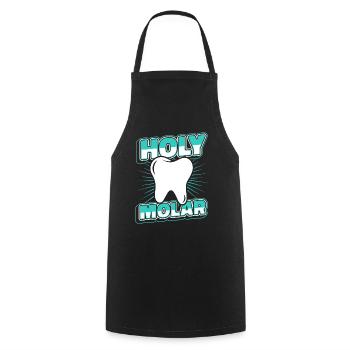 Holy Molar Dental Assistant Technique Laboratoire Dentaire - Tablier de cuisine - noir - Devant - AI Model Male 185 dark (185cm)