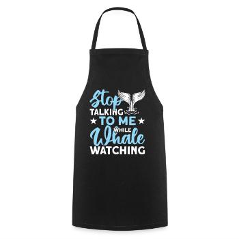 Whale Watching Whale Watching Orca Blue Whale - Cooking Apron - black - Front - AI Model Male 185 dark (185cm)