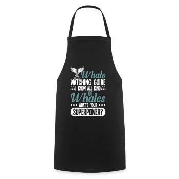 Whale Watching Whale Watching Orca Blue Whale - Cooking Apron - black - Front - AI Model Male 185 dark (185cm)