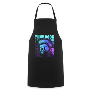 Punk Rock Pogo Anarchy Punks Punk Rocker Punk - Cooking Apron - black - Front - AI Model Male 185 dark (185cm)