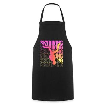 Skydive Freefly Skydiver Shirt Skydiving - Cooking Apron - black - Front - AI Model Male 185 dark (185cm)