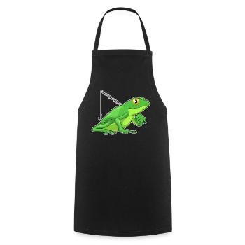 Canne à pêche Pêcheur Pêcheur Grenouille Canne à pêche - Tablier de cuisine - noir - Devant - AI Model Male 185 dark (185cm)