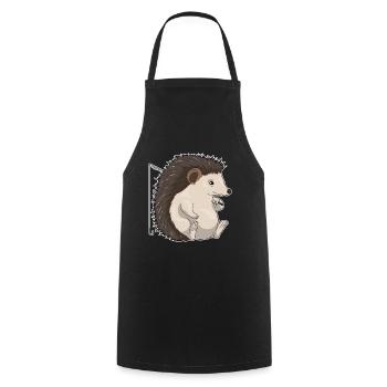 Canne à pêche Pêcheur hérisson Canne à pêche - Tablier de cuisine - noir - Devant - AI Model Male 185 dark (185cm)