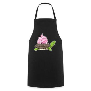 Glaçage de tortue - Tablier de cuisine - noir - Devant - AI Model Male 185 dark (185cm)