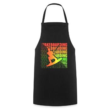 Wakeboard Wakeboarder Wakeboarding Freestyle DNA - Cooking Apron - black - Front - AI Model Male 185 dark (185cm)