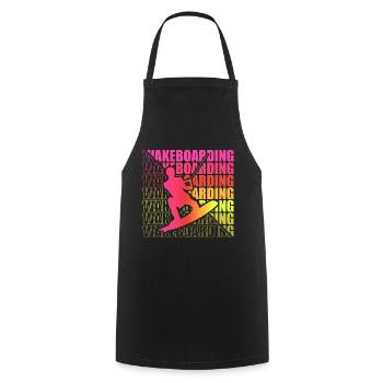 Wakeboard Wakeboarder Wakeboarding Freestyle DNA - Cooking Apron - black - Front - AI Model Male 185 dark (185cm)