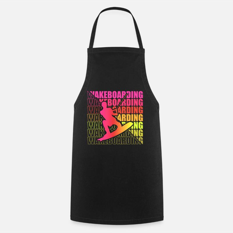 Wakeboard Wakeboarder Wakeboarding Freestyle DNA - Kochschürze - Schwarz