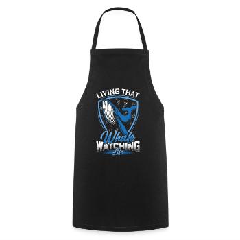 Whale Watching Whale Watching Orca Blue Whale - Cooking Apron - black - Front - AI Model Male 185 dark (185cm)