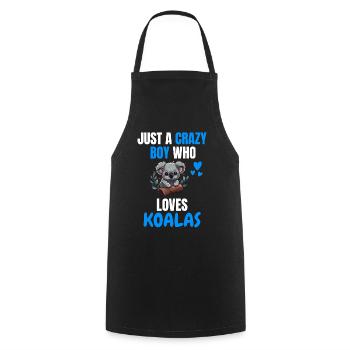 Crazy Boy Australie Animal Gift Koala - Tablier de cuisine - noir - Devant - AI Model Male 185 dark (185cm)