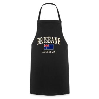 Brisbane Australia Vintage Flag Design - Cooking Apron - black - Front - AI Model Male 185 dark (185cm)
