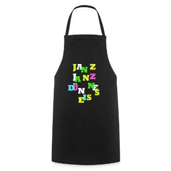 JANZ JANZ DÜNNES EIS OHJA witziges Design für dich - Kochschürze - Schwarz - Vorne - AI Model Male 185 dark (185cm)