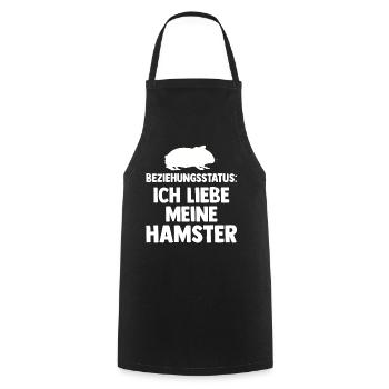 Nagetier Hamsterbesitzer Hamster - Kochschürze - Schwarz - Vorne - AI Model Male 185 dark (185cm)