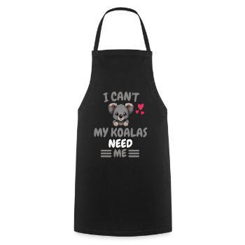Je ne peux pas Australie Animal Gift Koala - Tablier de cuisine - noir - Devant - AI Model Male 185 dark (185cm)