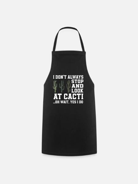 Drôle de cadeau d’amoureux de cactus Saguaro - Tablier de cuisine - noir