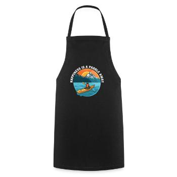 KAYAKS CANOE RAFTING BOAT Kayaking Happiness-paddle - Cooking Apron - black - Front - AI Model Male 185 dark (185cm)