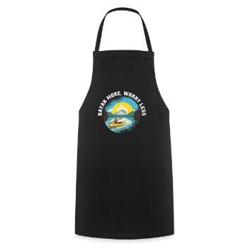 KAYAKS Kayaking CANOE RAFTING BOAT more-paddle - Cooking Apron - black - Front - AI Model Male 185 dark (185cm)