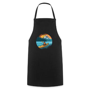KAYAKS CANOE RAFTING BOAT Kayaking Paddling-paddle - Cooking Apron - black - Front - AI Model Male 185 dark (185cm)