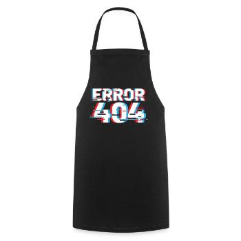 Error 404 Glitch - Cooking Apron - black - Front - AI Model Male 185 dark (185cm)