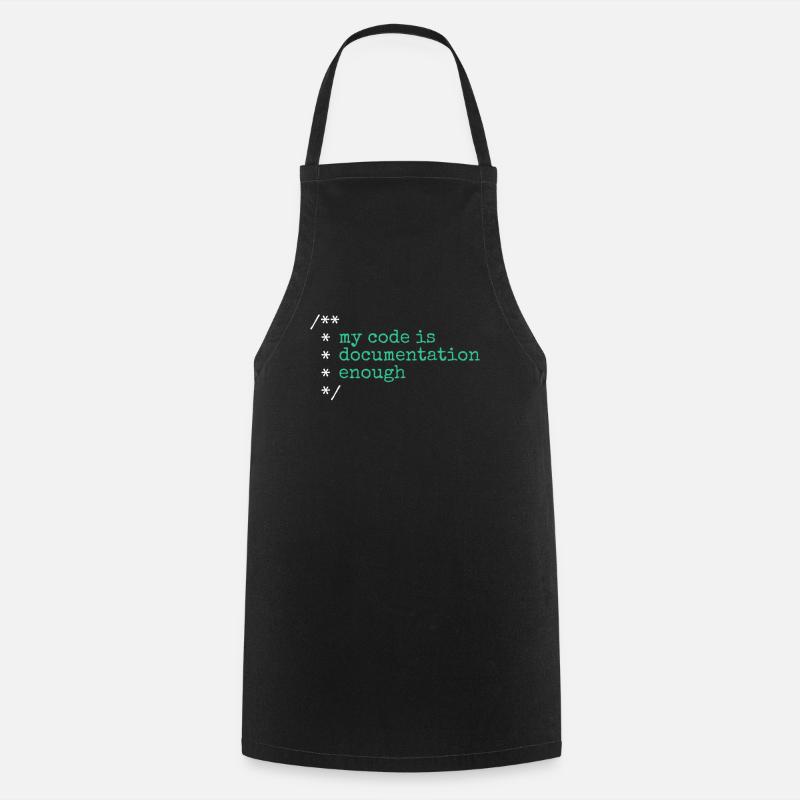 Mon code est assez documenté développeur - Tablier de cuisine - noir