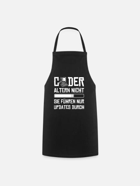 Coder Altern Nicht Developer Softwareingenieur - Kochschürze - Schwarz