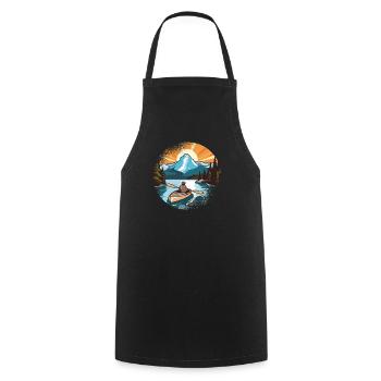 KAYAKS CANOE RAFTING BOAT Kayaking Paddling-paddle - Cooking Apron - black - Front - AI Model Male 185 dark (185cm)