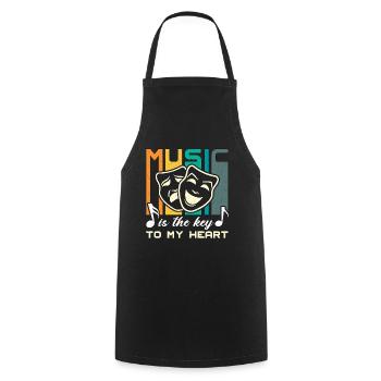 Musical Theatre Music Is The Key To Broadway Drama - Cooking Apron - black - Front - AI Model Male 185 dark (185cm)