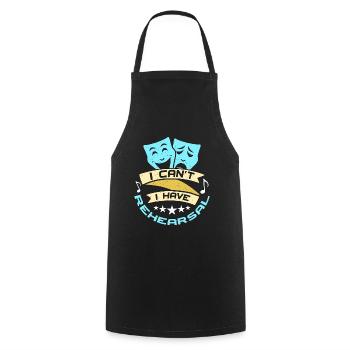 Musical Theatre I Can't I Have Rehearsal Broadway - Cooking Apron - black - Front - AI Model Male 185 dark (185cm)