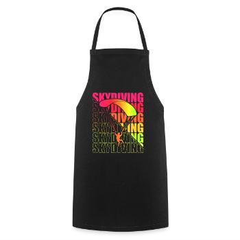 Skydive Freefly Fallschirmspringer Shirt Skydiving - Cooking Apron - black - Front - AI Model Male 185 dark (185cm)