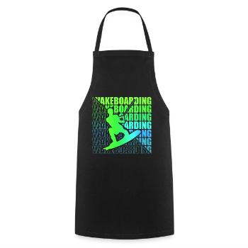 Wakeboard Wakeboarder Wakeboarding Freestyle DNA - Cooking Apron - black - Front - AI Model Male 185 dark (185cm)