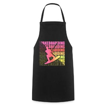 Wakeboard Wakeboarder Wakeboarding Freestyle DNA - Cooking Apron - black - Front - AI Model Male 185 dark (185cm)