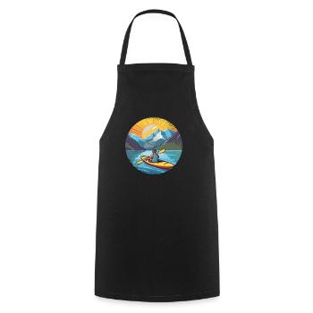 KAYAKS CANOE RAFTING BOAT Kayaking Adults-paddle - Cooking Apron - black - Front - AI Model Male 185 dark (185cm)
