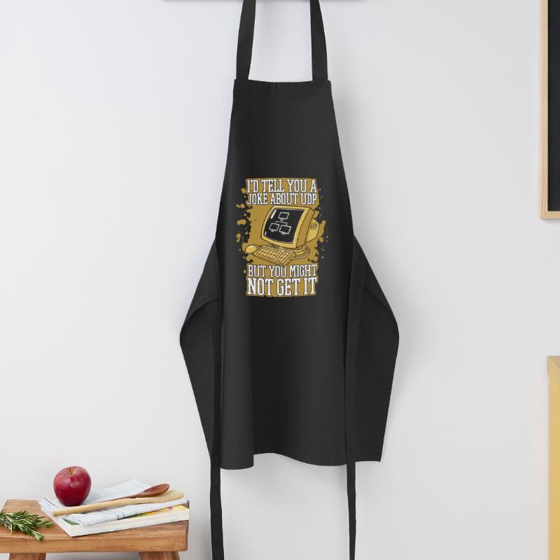 Je vous raconterais une blague sur UDP Developer Coder Tablier de cuisine