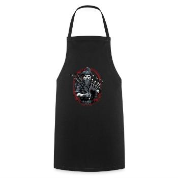 Cornemuses de la cornemuse écossaise - Tablier de cuisine - noir - Devant - AI Model Male 185 dark (185cm)