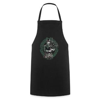 Bagpipers of Scottish bagpipe music - Cooking Apron - black - Front - AI Model Male 185 dark (185cm)