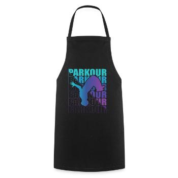 Parkour, Freerunning, Street Workout, Acrobatic - Cooking Apron - black - Front - AI Model Male 185 dark (185cm)
