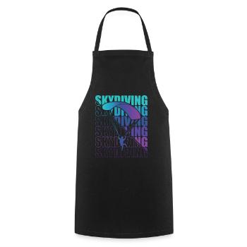 Skydive Freefly Fallschirmspringer Shirt Skydiving - Cooking Apron - black - Front - AI Model Male 185 dark (185cm)