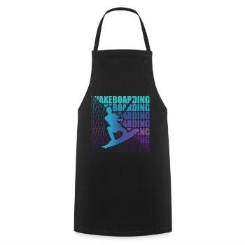 Wakeboard Wakeboarder Wakeboarding Freestyle DNA - Cooking Apron - black - Front - AI Model Male 185 dark (185cm)