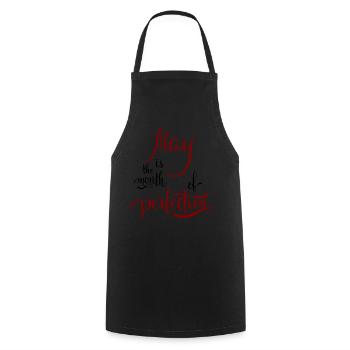 May, Month, Spring - Cooking Apron - black - Front - AI Model Male 185 dark (185cm)