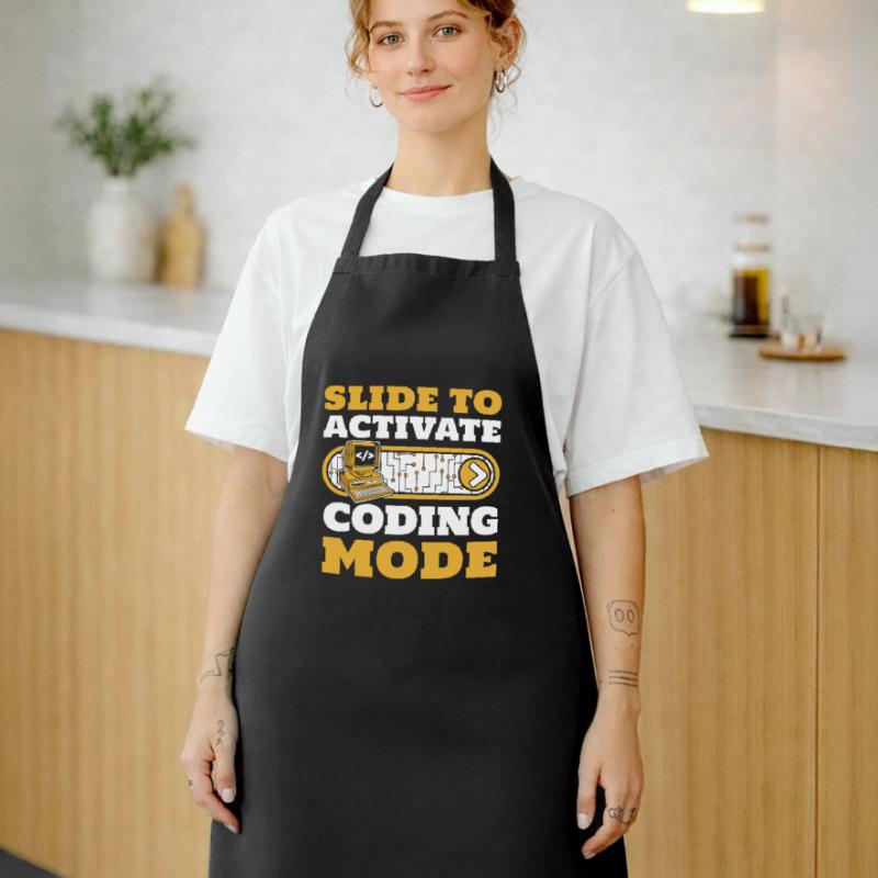 Slide To Activate Coding Mode Developer Coder Kochschürze