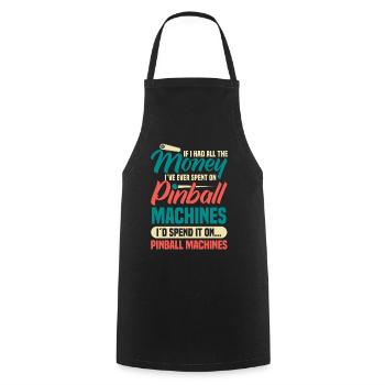 Flipper Retro Pinball Flipperautomat Bumper - Tablier de cuisine - noir - Devant - AI Model Male 185 dark (185cm)