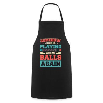Flipper Retro Pinball Flipperautomat Bumper - Cooking Apron - black - Front - AI Model Male 185 dark (185cm)