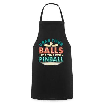 Flipper Retro Pinball Flipperautomat Bumper - Tablier de cuisine - noir - Devant - AI Model Male 185 dark (185cm)