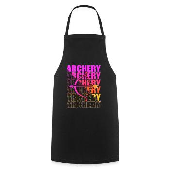 Archery Archer Archery Bow - Cooking Apron - black - Front - AI Model Male 185 dark (185cm)