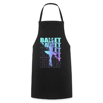 Ballet, Ballerine, Fille, Fille, Danse - Tablier de cuisine - noir - Devant - AI Model Male 185 dark (185cm)