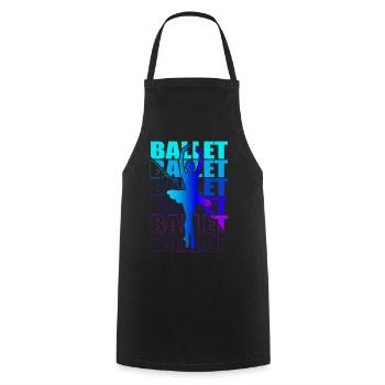 Ballet, Ballerine, Fille, Fille, Danse - Tablier de cuisine - noir - Devant - AI Model Male 185 dark (185cm)