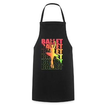 Ballet, Ballerine, Fille, Fille, Danse - Tablier de cuisine - noir - Devant - AI Model Male 185 dark (185cm)