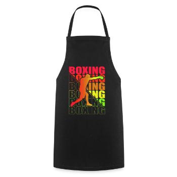 Boxen Arts Martiaux Boxe Box Club Boxeur - Tablier de cuisine - noir - Devant - AI Model Male 185 dark (185cm)